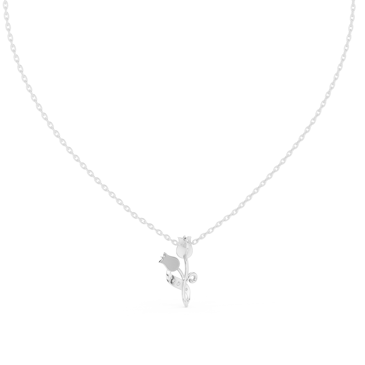 Trendy Floral Rose Gold Pendant Necklace for Women