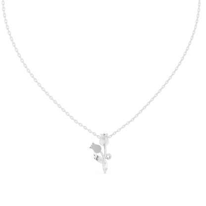 Trendy Floral Rose Gold Pendant Necklace for Women