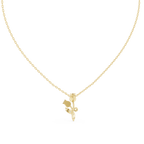 Trendy Floral Rose Gold Pendant Necklace for Women
