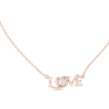 Stilvolle LOVE Buchstabenkette in Roségold für Damen