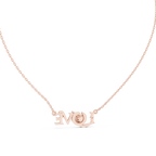 Stilvolle LOVE Buchstabenkette in Roségold für Damen