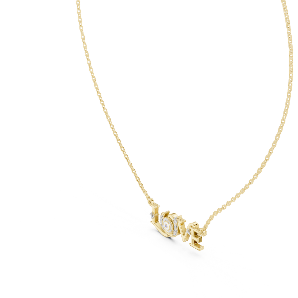 Stilvolle LOVE Buchstabenkette in Roségold für Damen