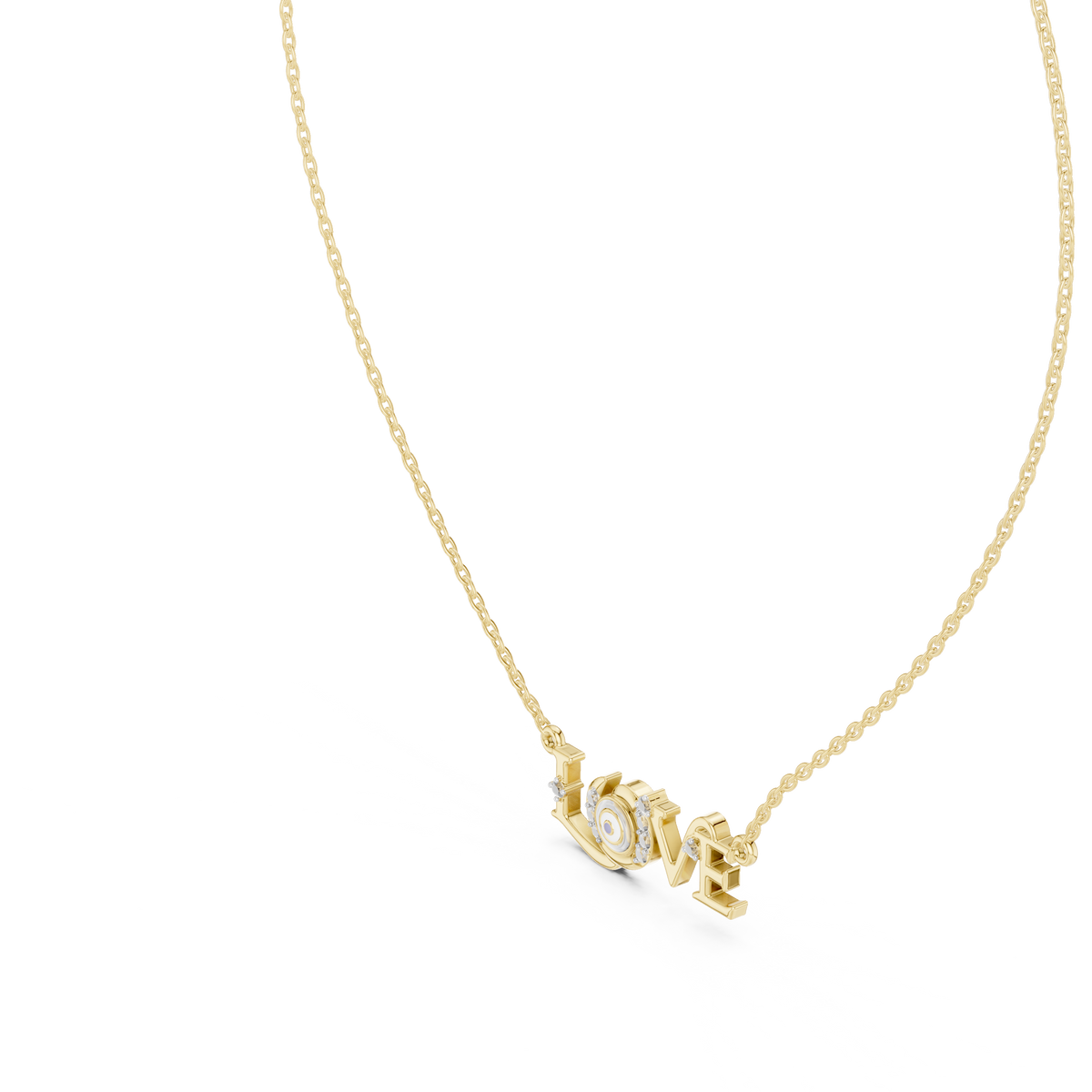 Stilvolle LOVE Buchstabenkette in Roségold für Damen