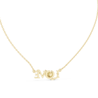 Stilvolle LOVE Buchstabenkette in Roségold für Damen