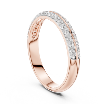 Refined Dual Sparkle Wedding Band