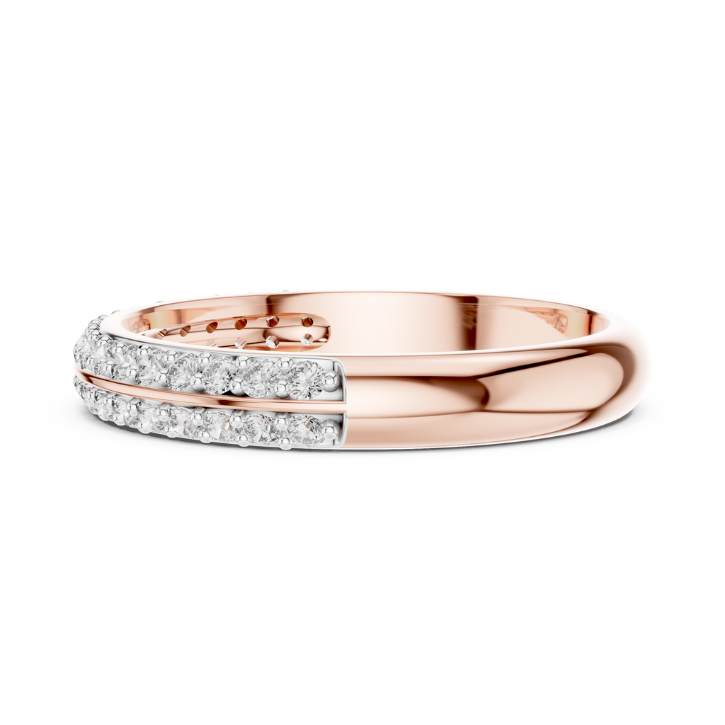 Refined Dual Sparkle Wedding Band