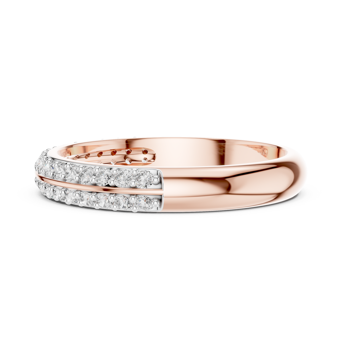 Refined Dual Sparkle Wedding Band
