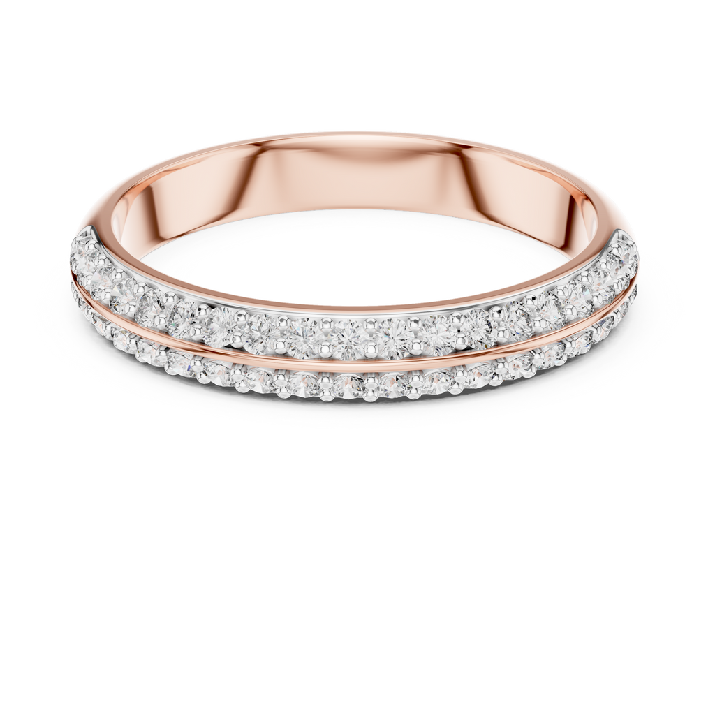 Refined Dual Sparkle Wedding Band
