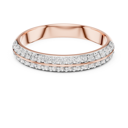 Refined Dual Sparkle Wedding Band