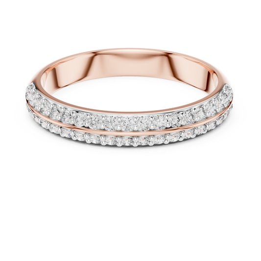 Refined Dual Sparkle Wedding Band