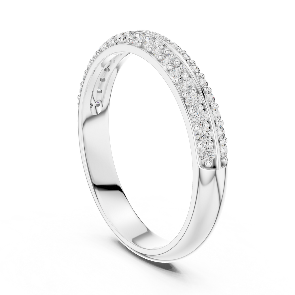 Refined Dual Sparkle Wedding Band