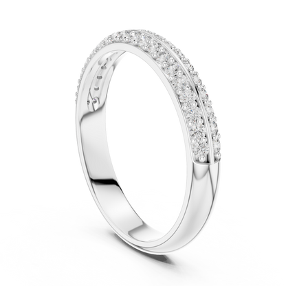 Refined Dual Sparkle Wedding Band