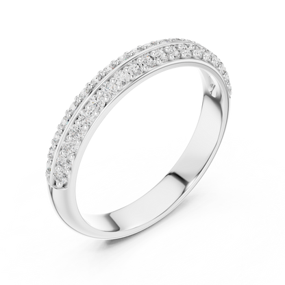 Refined Dual Sparkle Wedding Band
