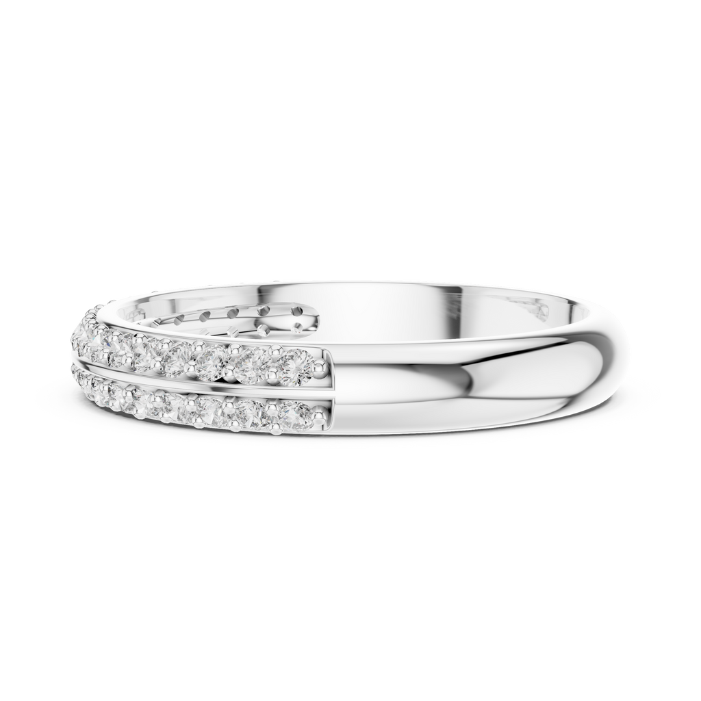 Refined Dual Sparkle Wedding Band