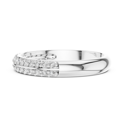 Refined Dual Sparkle Wedding Band