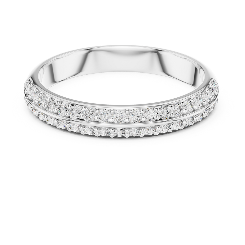 Refined Dual Sparkle Wedding Band