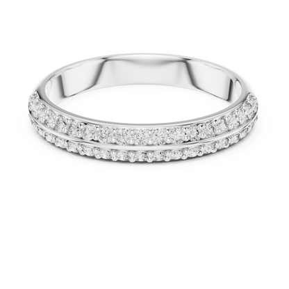 Refined Dual Sparkle Wedding Band