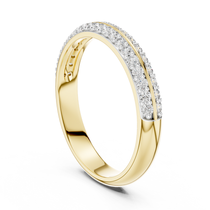 Refined Dual Sparkle Wedding Band