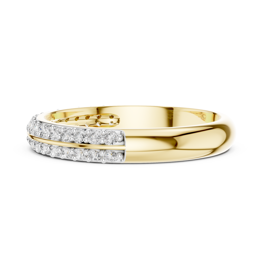 Refined Dual Sparkle Wedding Band