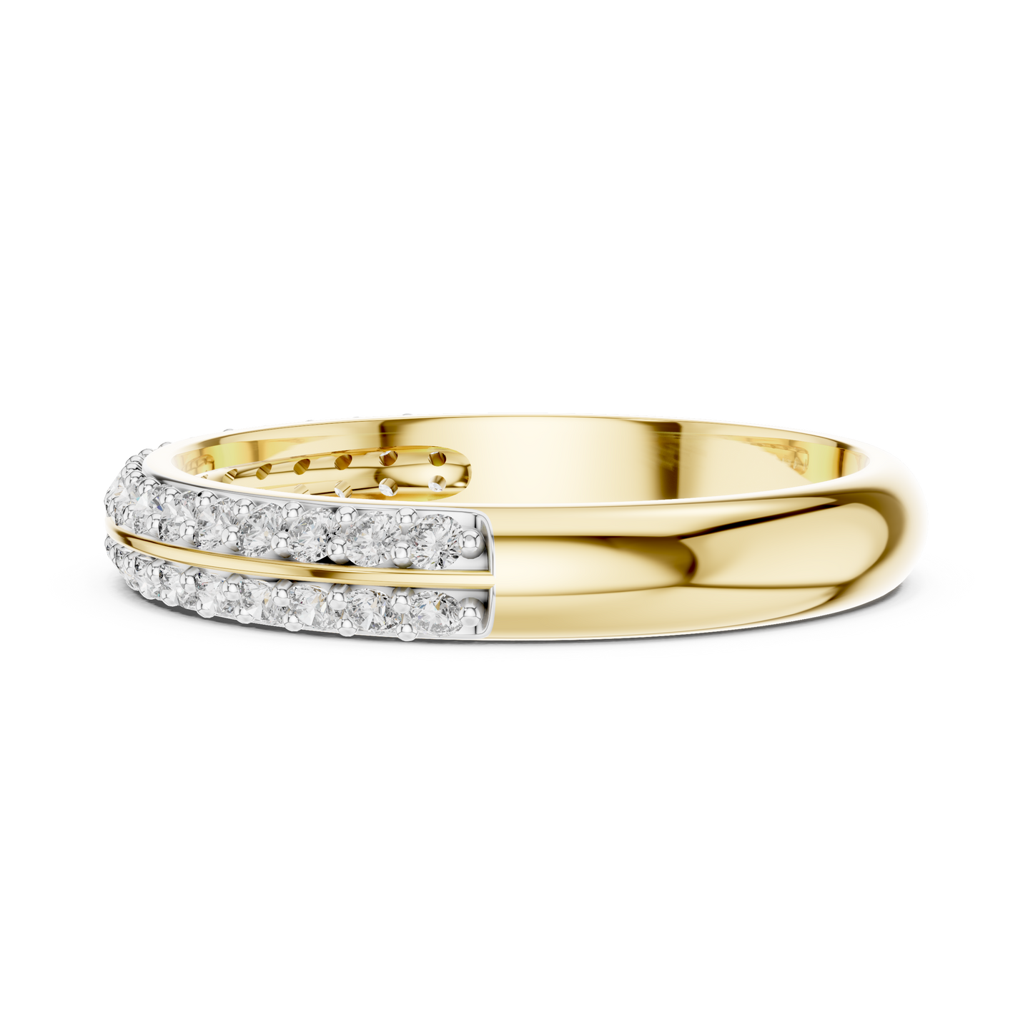 Refined Dual Sparkle Wedding Band
