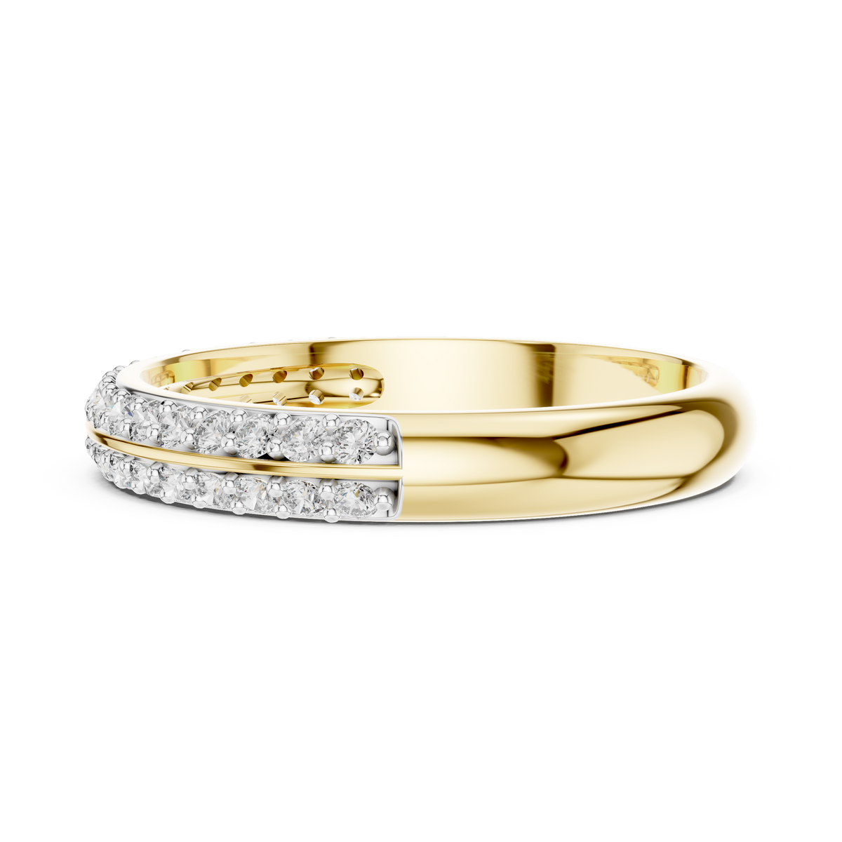 Refined Dual Sparkle Wedding Band
