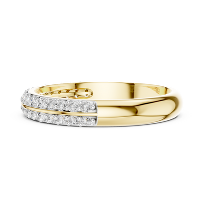 Refined Dual Sparkle Wedding Band
