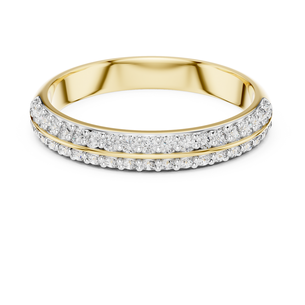 Refined Dual Sparkle Wedding Band