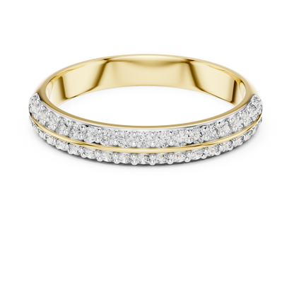 Refined Dual Sparkle Wedding Band