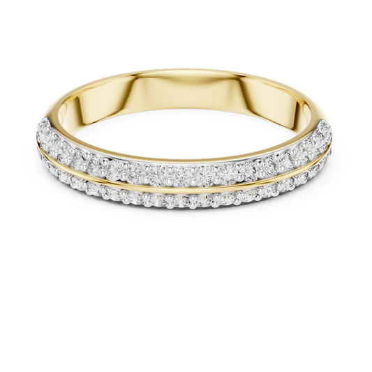 Refined Dual Sparkle Wedding Band