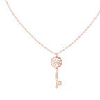 Elegant Skeleton Key Pendant with Crystal Detailing