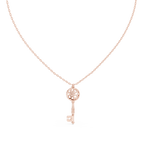 Elegant Skeleton Key Pendant with Crystal Detailing