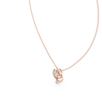 Elegant  Swirl Diamond Pendant Necklace for Women