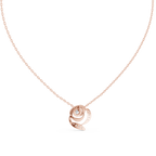 Elegant  Swirl Diamond Pendant Necklace for Women