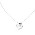 Elegant  Swirl Diamond Pendant Necklace for Women