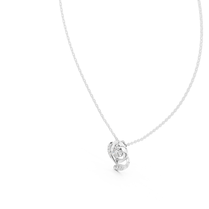 Elegant  Swirl Diamond Pendant Necklace for Women