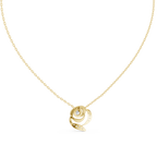 Elegant  Swirl Diamond Pendant Necklace for Women