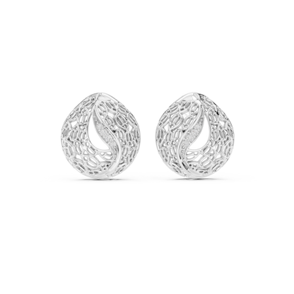 Vintage Style Gold Diamond Stud Earrings