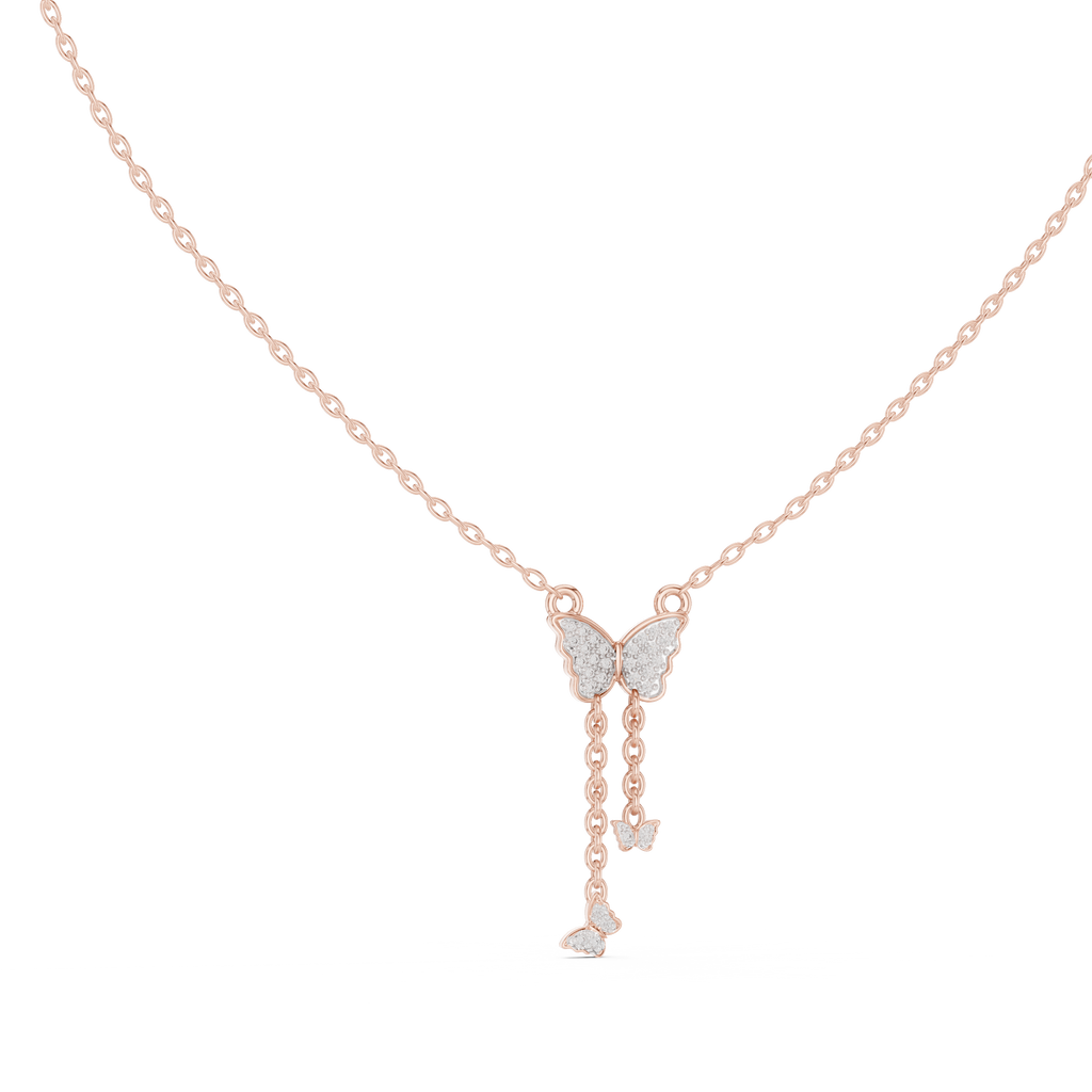 Fashion Butterfly Necklace with Elegant Hanging Charms
