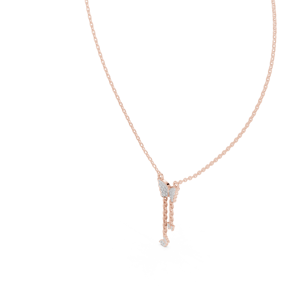 Fashion Butterfly Necklace with Elegant Hanging Charms