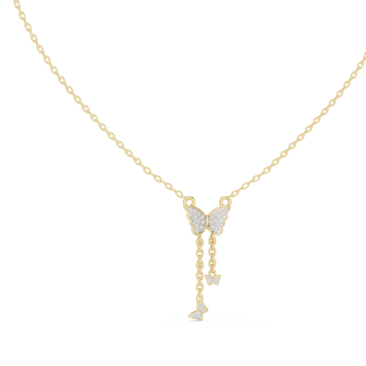 Fashion Butterfly Necklace with Elegant Hanging Charms