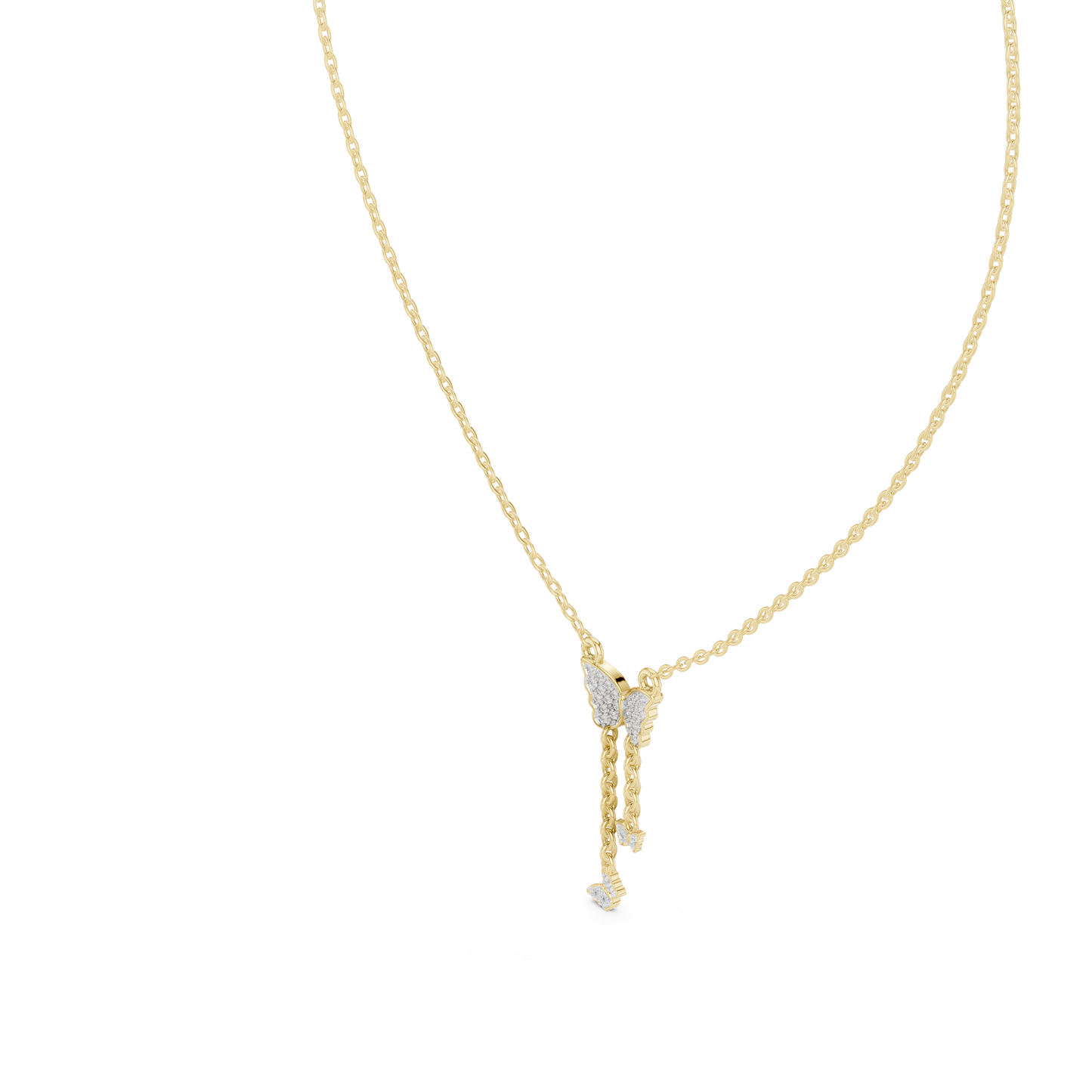 Fashion Butterfly Necklace with Elegant Hanging Charms