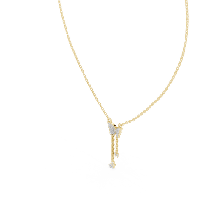Fashion Butterfly Necklace with Elegant Hanging Charms