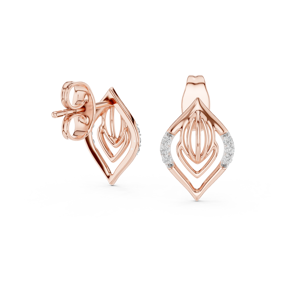 Lightweight Designer Gold Earrings Daily Wear