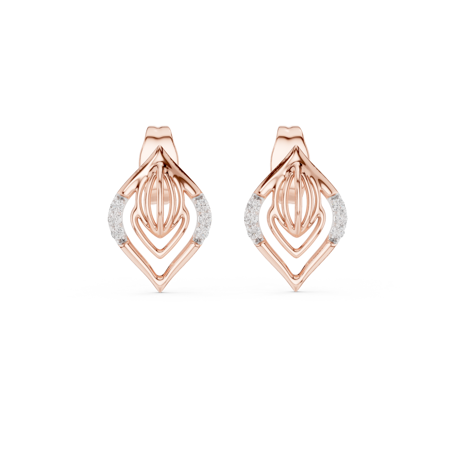 Lightweight Designer Gold Earrings Daily Wear