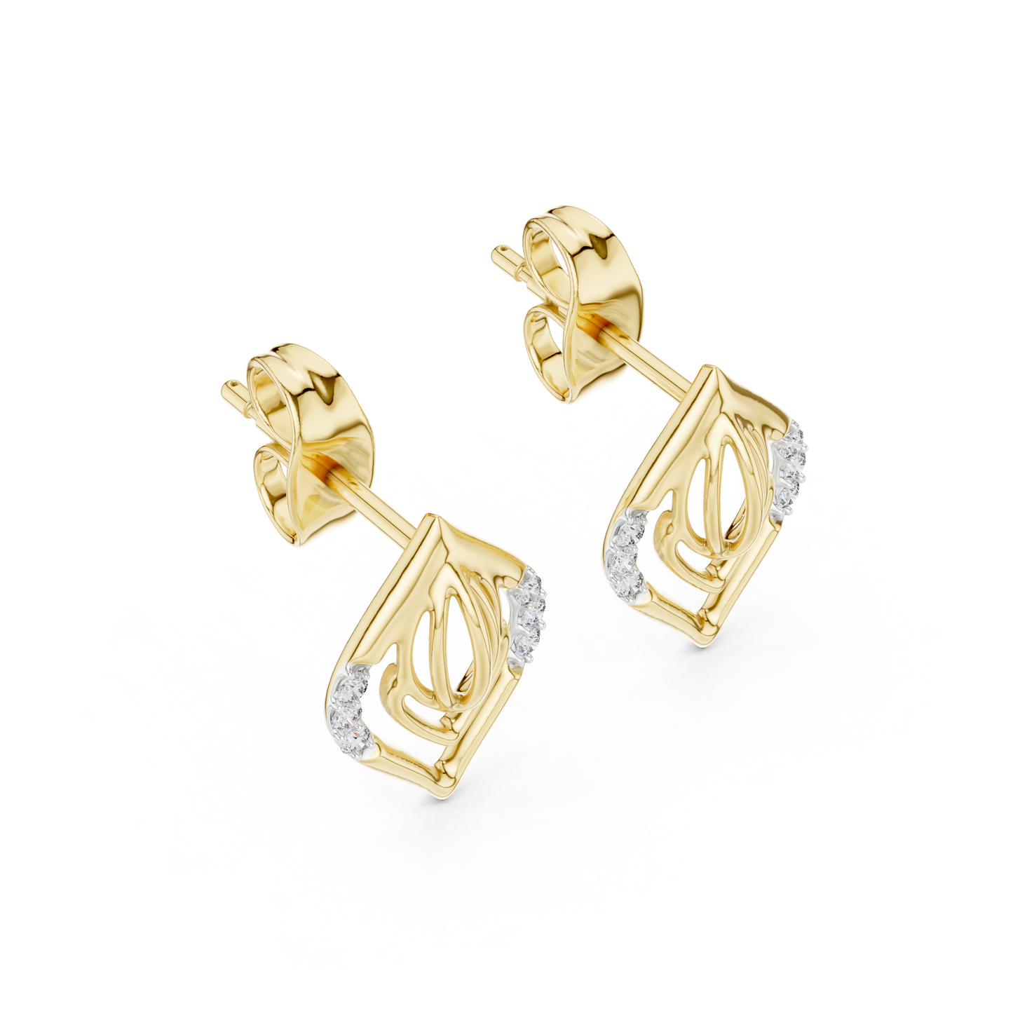 Lightweight Designer Gold Earrings Daily Wear