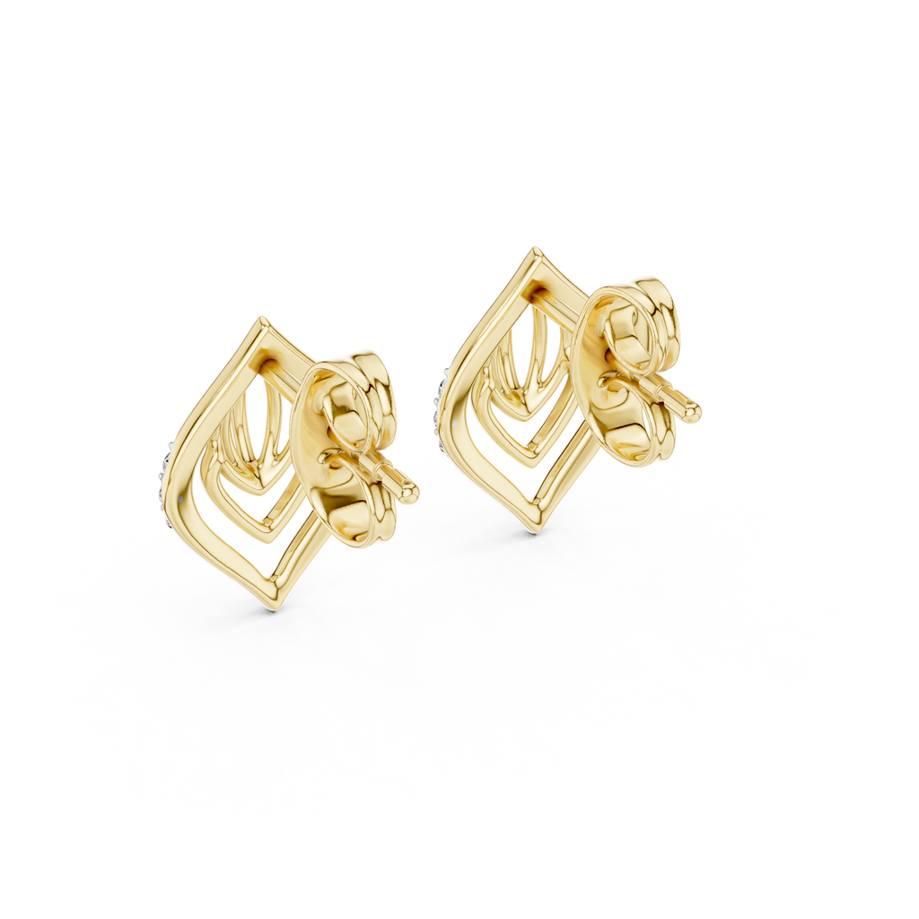 Lightweight Designer Gold Earrings Daily Wear