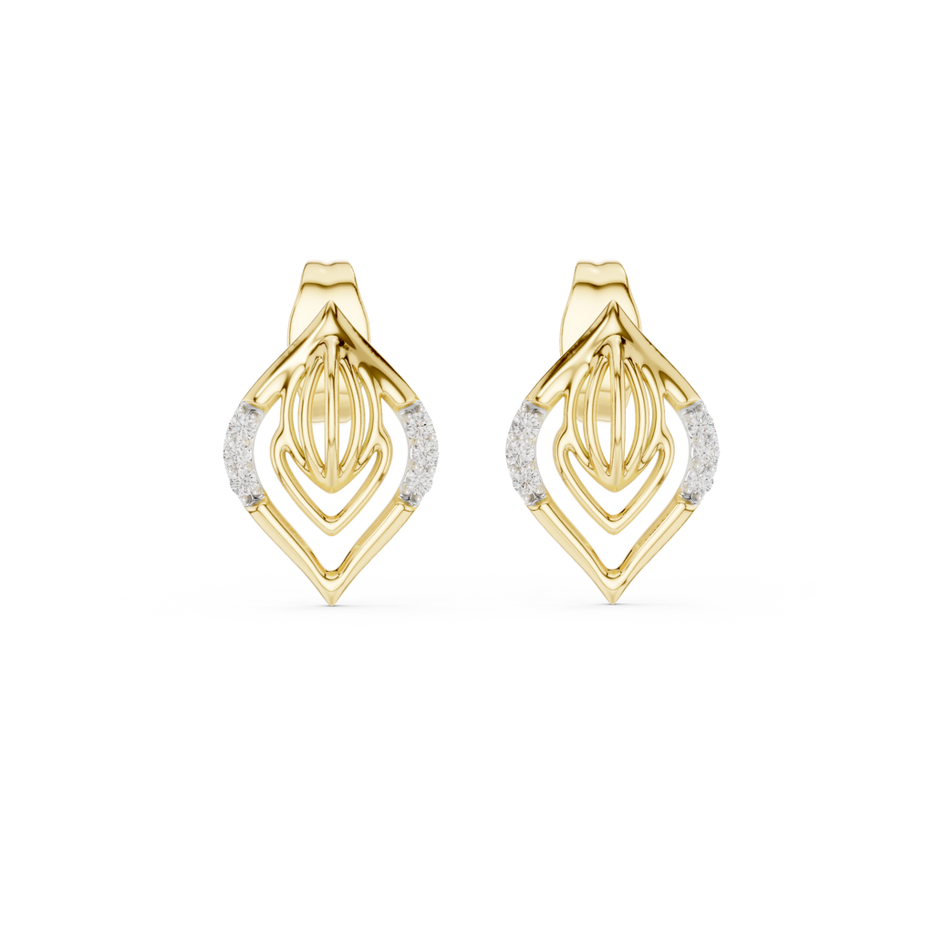 Lightweight Designer Gold Earrings Daily Wear