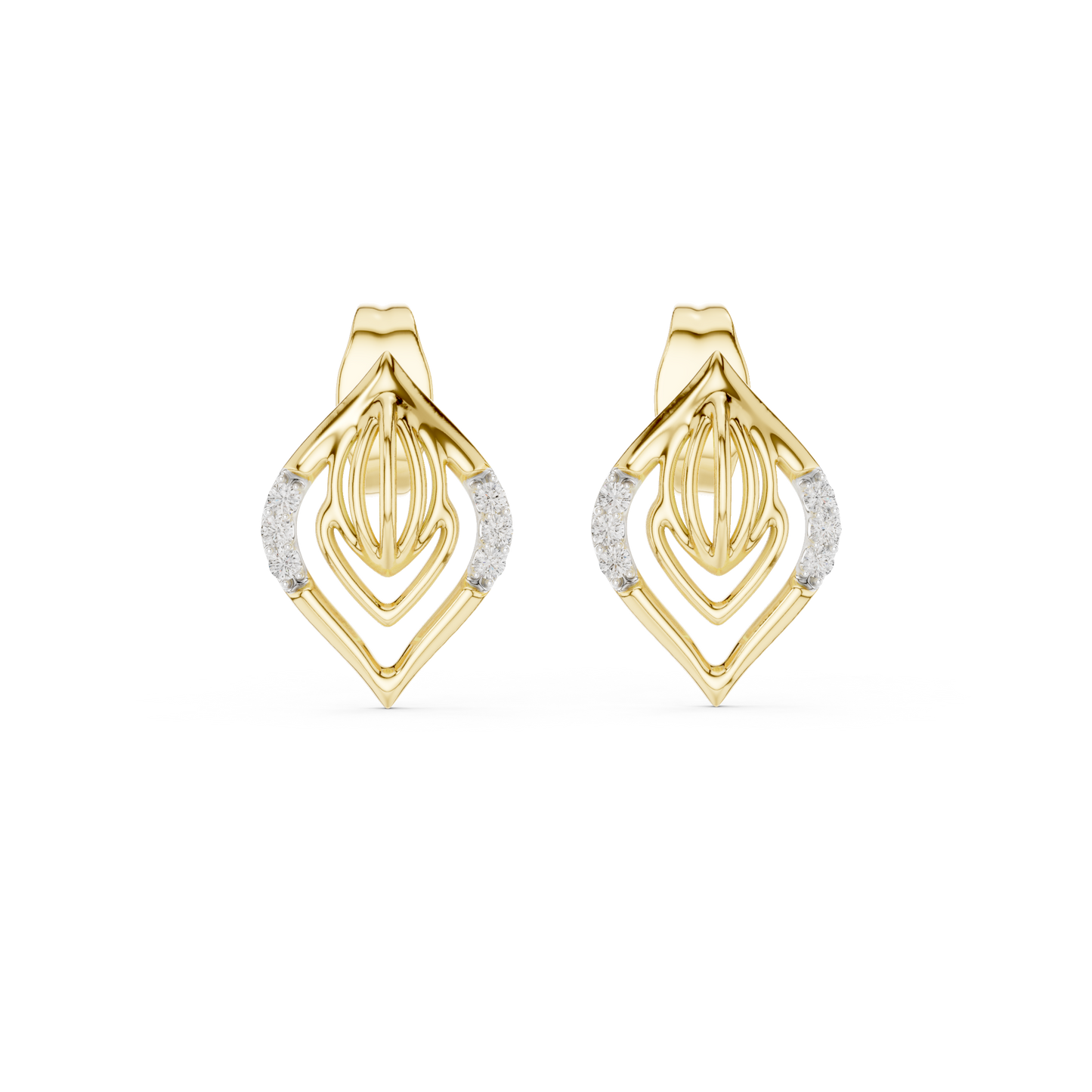 Lightweight Designer Gold Earrings Daily Wear