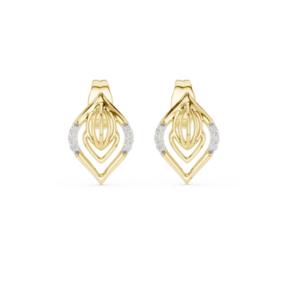 Lightweight Designer Gold Earrings Daily Wear