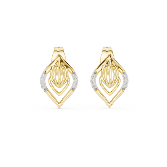 Lightweight Designer Gold Earrings Daily Wear